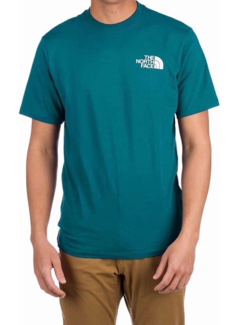 The North Face Men's Evolution Throwback Tee - Digital Steel Teal Medium NWT